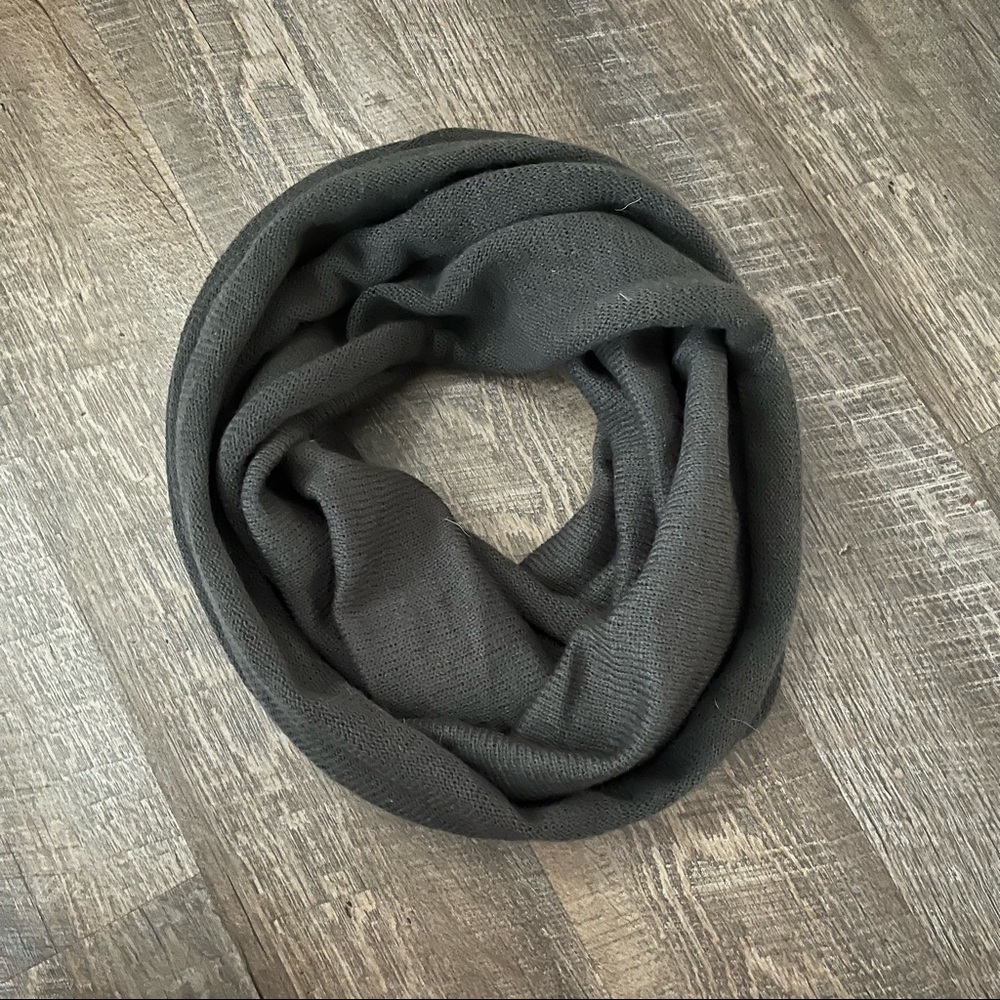 Grey Knit Infinity Scarf